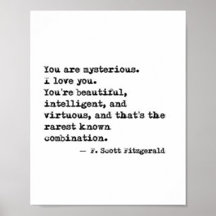 Poster F Scott Fitzgerald Cote