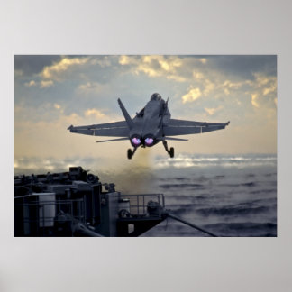 Poster FA-18 decolagem da USS Stênis