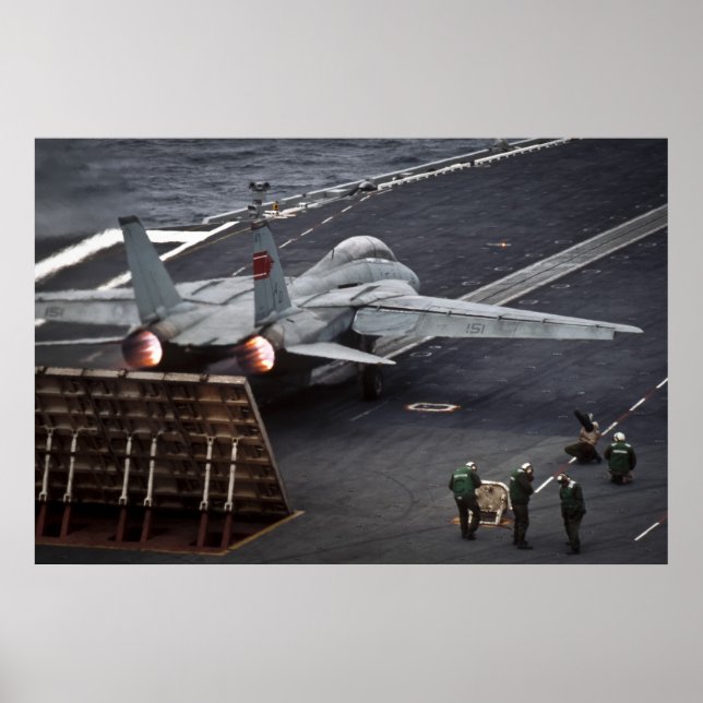 Pôster FA-18 decolar USS Stênis (Frente)