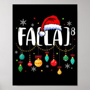Poster Fa (la) 8 Natal Divertido Papai Noel Fa La Profess