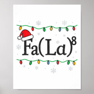 Poster Fa (la) 8 Professor de Matemática Engraçado Natal