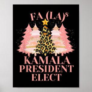 Poster Fa La Pink Christmas Kamala Presidente Eleger Hol
