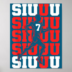 Poster Fã Siuuuu Engraçado Amantes de Futebol Jogador de