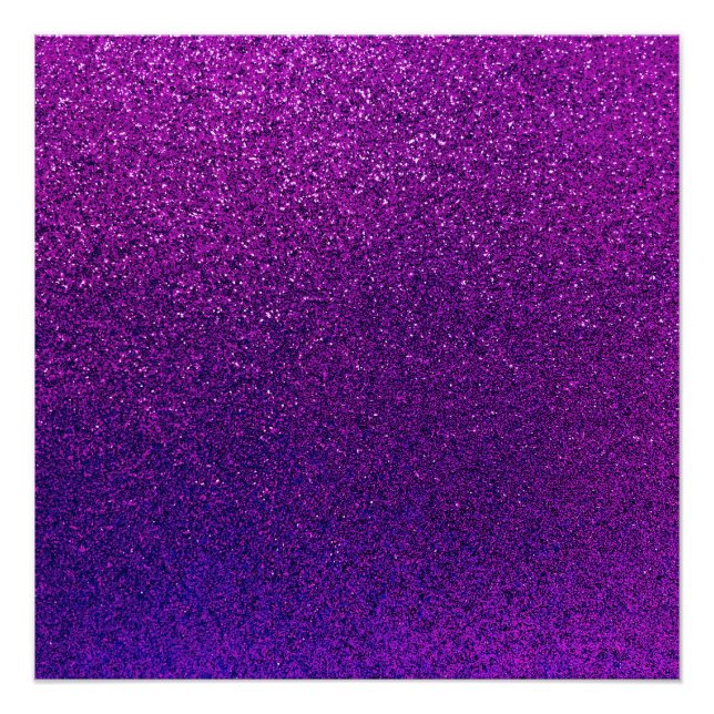 Pôster Faaux Purple Violet Glitter Background Sparkle (Frente)