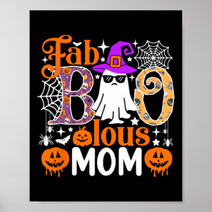 Poster Fab Boo Lous Mãe Família de Dias de as Bruxas engr