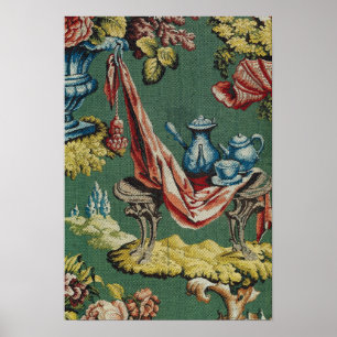 Pôster Fabric depicting a chocolate pot and a teapot