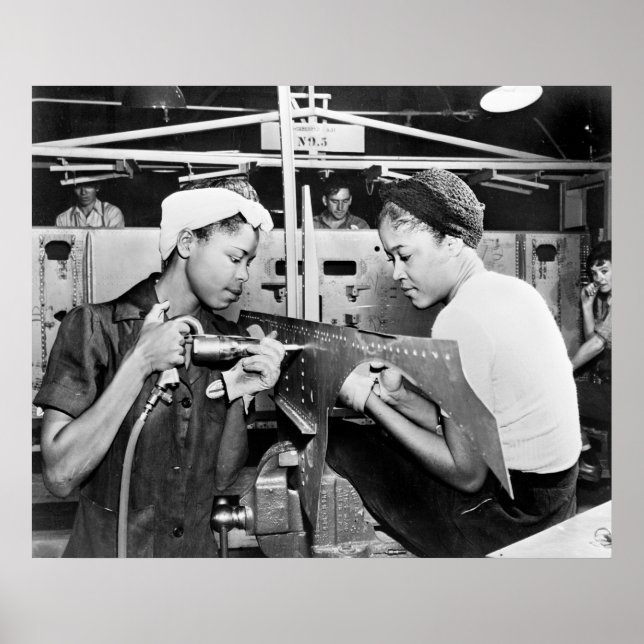 Pôster Fábrica de Aeronaves WW2, anos 40 (Frente)