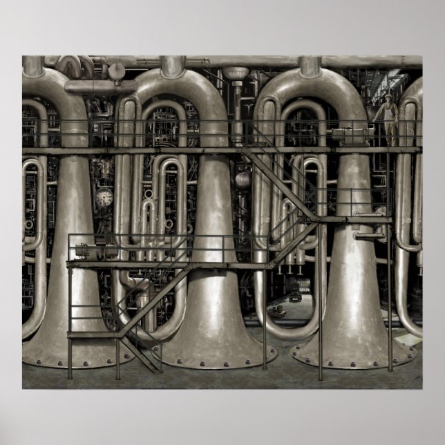 Pôster Fábrica de Música Steampunk (Frente)