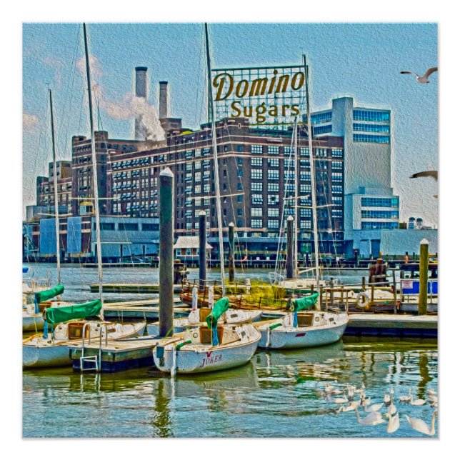 Pôster Fábrica Domino Sugars, Baltimore, Maryland, Poster (Frente)