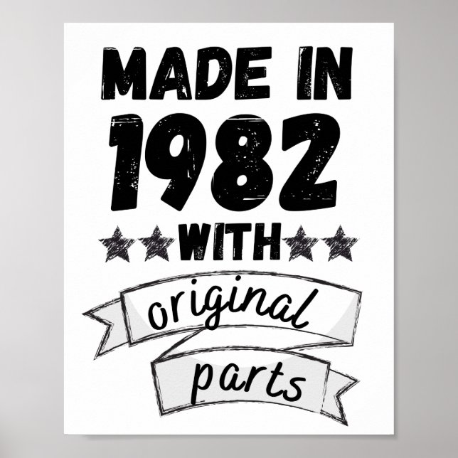 Poster fabricado em 1982 com peças originais, (Frente)