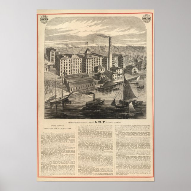 Pôster Fabricante de algodão ONT Spool de Clark (Frente)