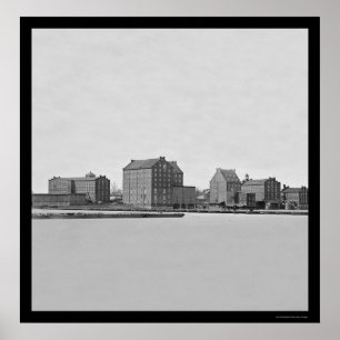 Pôster Fábricas em James River em Richmond, VA 1865