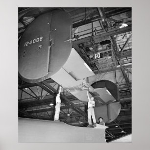 Poster Fabrico de aviões WII, 1943