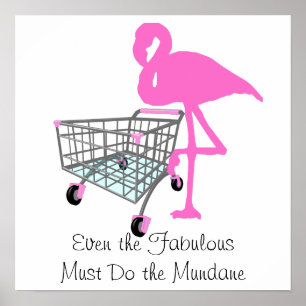 Poster Fabulosa citação do Flamingo Engraçado