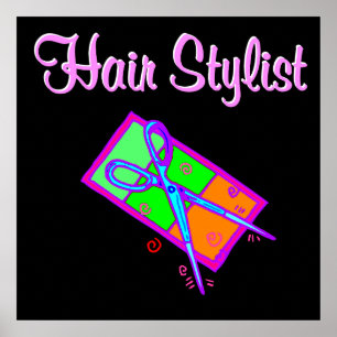 PÔSTER FABULOSA HAIR STYLIST HAIR CUT DESIGN