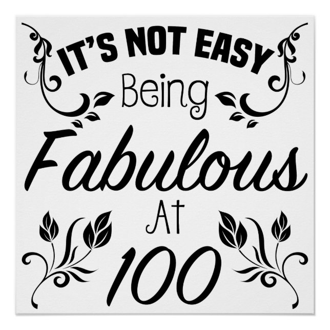 Pôster Fabuloso 100º aniversário (Frente)