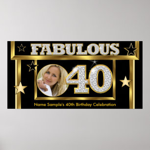 Poster Fabuloso 40 Retro Glamour Hollywood Gold Foto