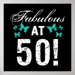 Poster Fabuloso 50º aniversário para ela