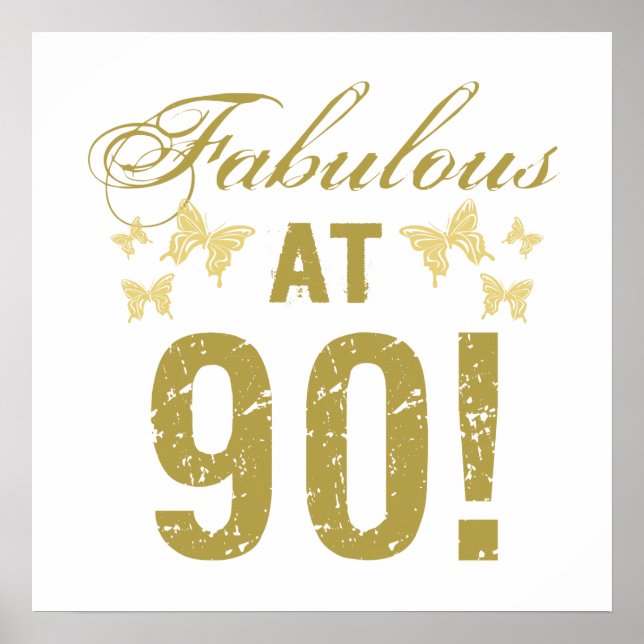 Poster Fabuloso 90 Birthday (Frente)