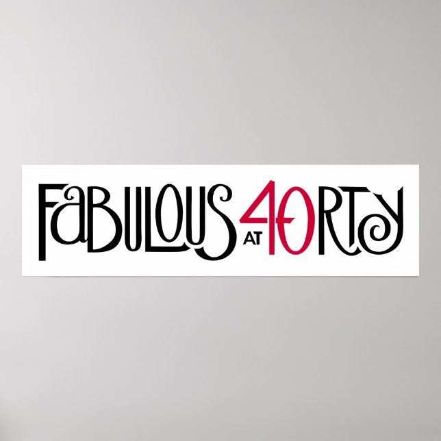 Pôster Fabuloso a 40 vermelho (Frente)