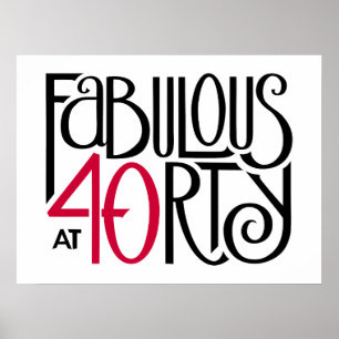 Poster Fabuloso a 40 vermelho