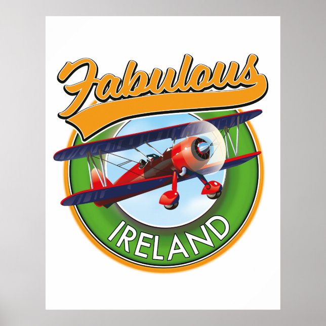 Poster fabuloso sistema de viagem da Irlanda. (Frente)