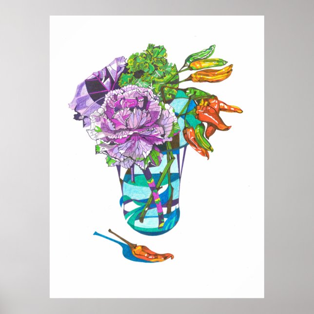 Poster Fabulous Fall Vegetal Bouquet (Frente)