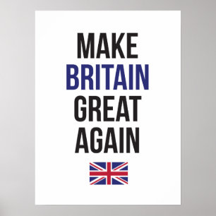 Poster Faça a bandeira Brexit do Reino Unido primeiro do