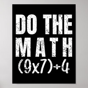 Poster Faça a Equação Matemática Dia de Ação de Graças Pr