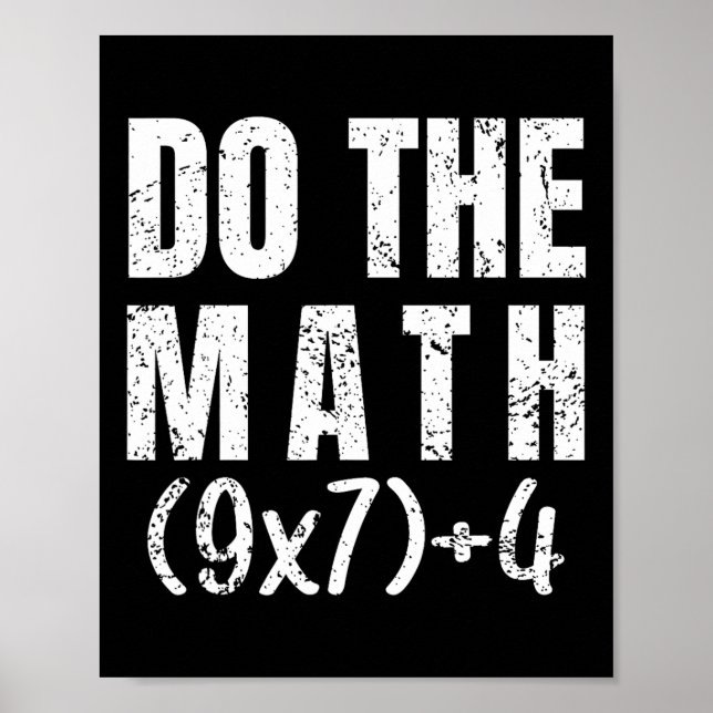 Poster Faça a Equação Matemática Dia de Ação de Graças Pr (Frente)