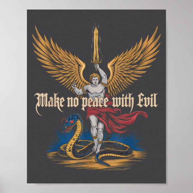Poster Faça a Paz com o Mal Arcanjo Miguel Jesus Vá (Frente)