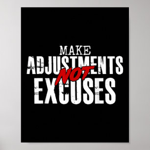 Poster Faça ajustes sem desculpas