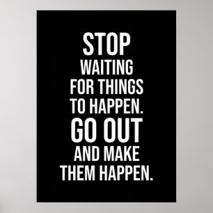 Poster Faça As Coisas Acontecerem - Gym, Hustle, Success,