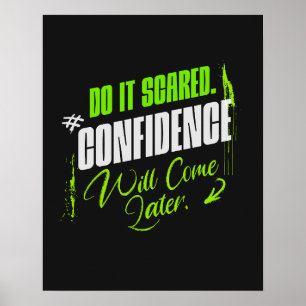 Poster Faça com Medo - Confiança Motivacional