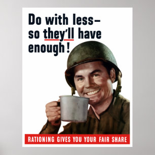 Pôster Faça com menos assim que terão bastante