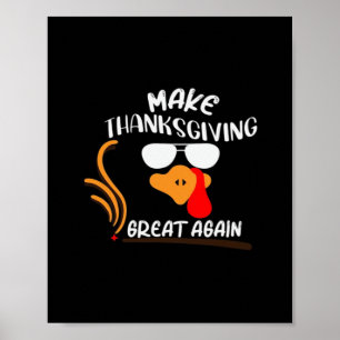 Poster Faça Excelente De Ação De Graças Novamente, Engraç