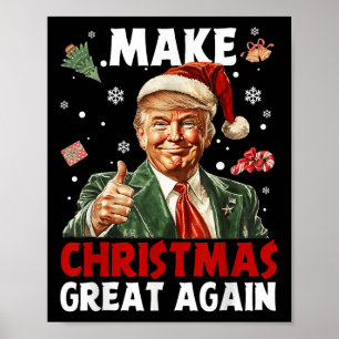 Poster Faça Excelente De Natal Novamente Papais noeis Eng