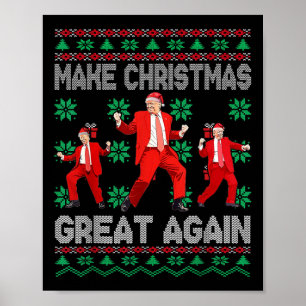 Poster Faça Excelente de Natal Novamente Papais noeis Tru