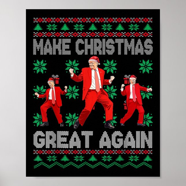 Poster Faça Excelente de Natal Novamente Papais noeis Tru (Frente)