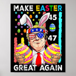 Poster Faça Excelente De Páscoa Novamente Engraçado Tremo