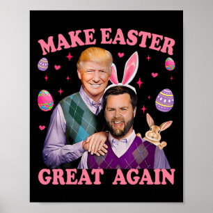 Poster Faça Excelente De Páscoa Novamente Trump Vance Bun