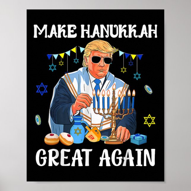 Poster Faça Hanukkah Excelente De Novo Judeu Ugly Chanuka (Frente)