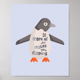 Poster Faça mais do que faz você apagar o Bar Pinguim Cor