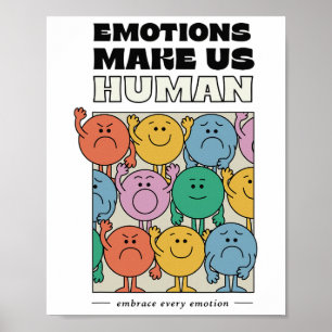 Poster Faça-nos uma citação positiva da saúde mental retr