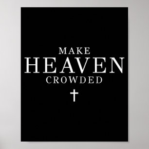 Poster Faça o Céu Lotado de Homens e Mulheres Jesus Bíbli
