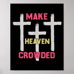 Poster Faça o Céu Lotado Homens e Mulheres Jesus Bíblia C