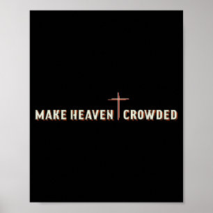 Poster Faça o Céu Lotado Jesus Cruz Gráfica Cristã