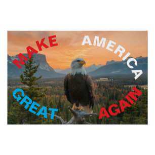 PÔSTER FAÇA O EXCELENTE AMERICANO NOVAMENTE SUNRISMO DE Á