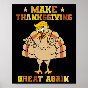 Poster Faça o Excelente de Ação de Graças novamente Trump