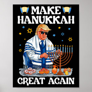 Poster Faça o Excelente de Hanukkah de novo Trump judeu U